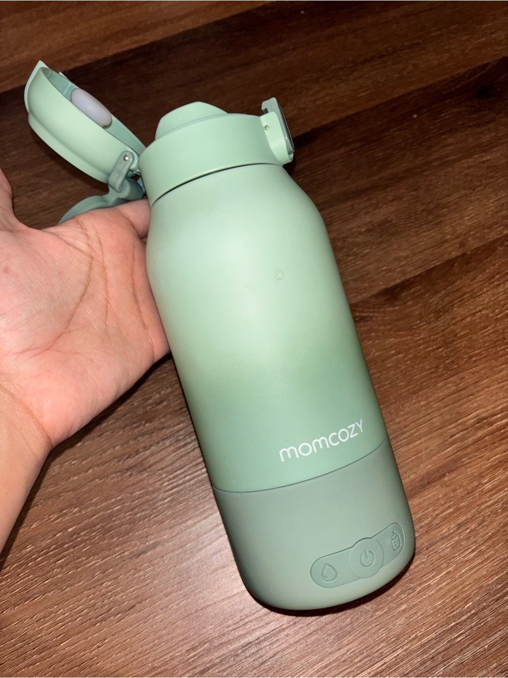 Momcozy Portable Electric Bottle Warmer - Sage Green